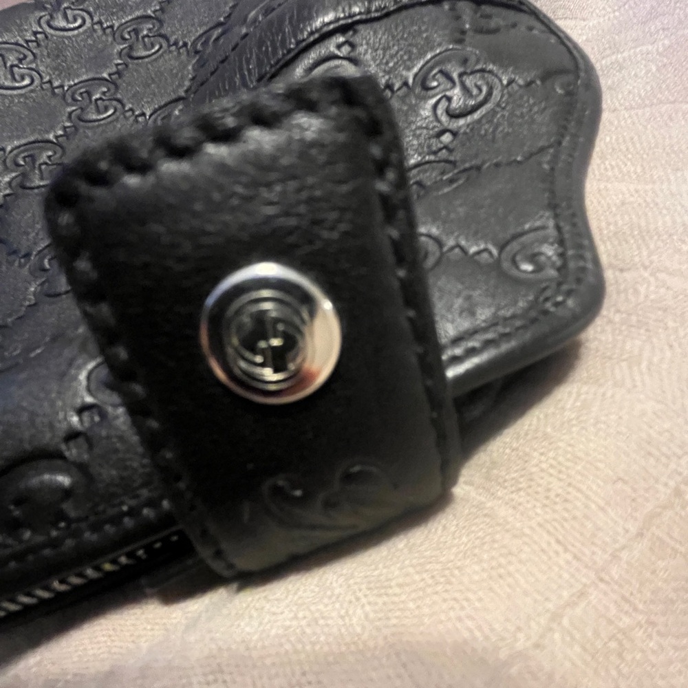 Gucci Black Leather Heeled Boots